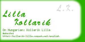 lilla kollarik business card